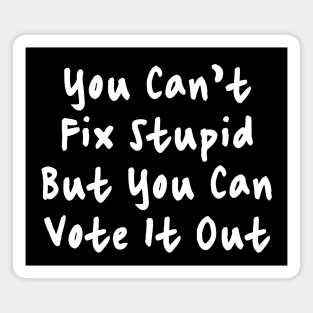 You Cant Fix Stupid But You Can Vote It Out Magnet